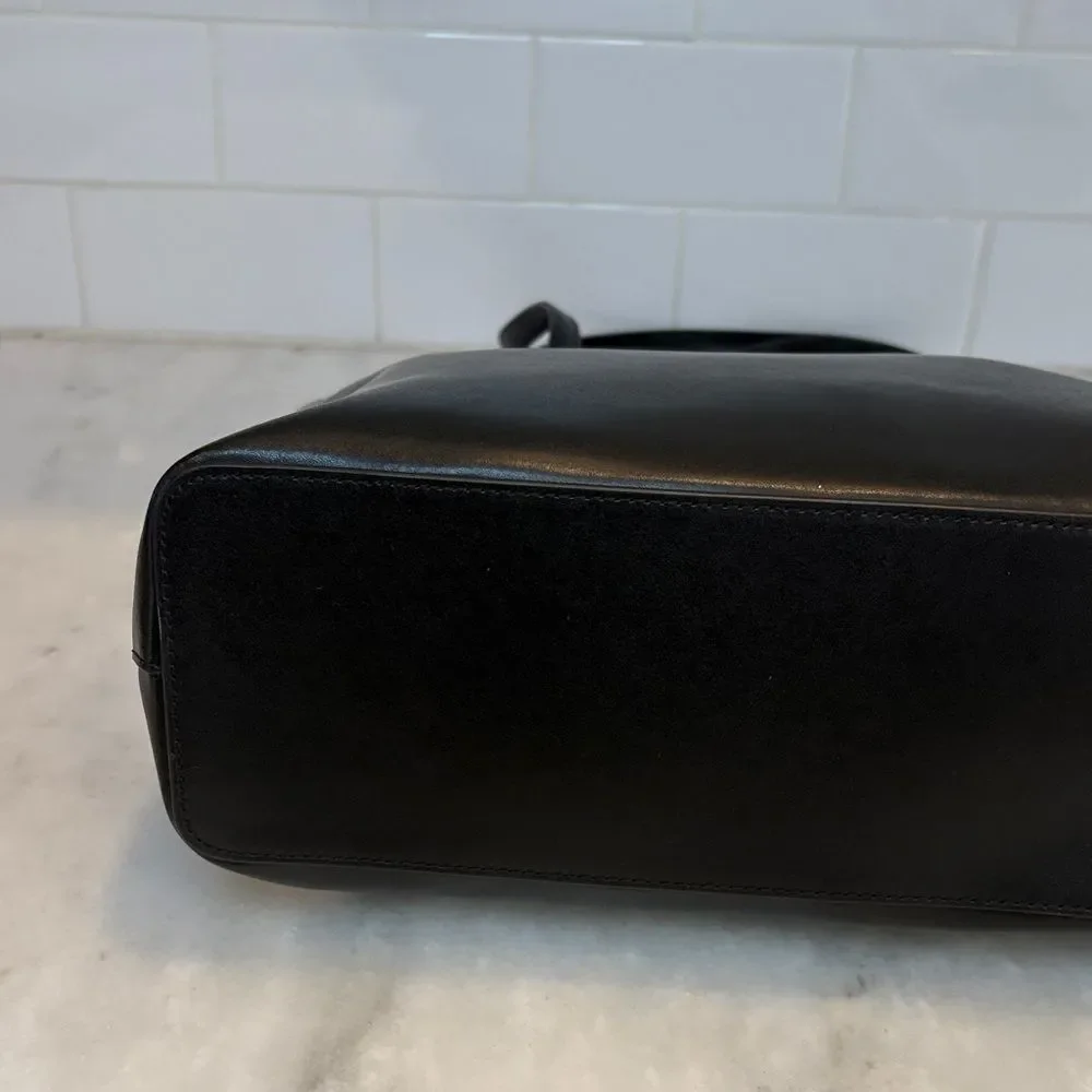 Kate Spade Bag Purse Handbag Leather Large Shopper Tote Black Pocketbook